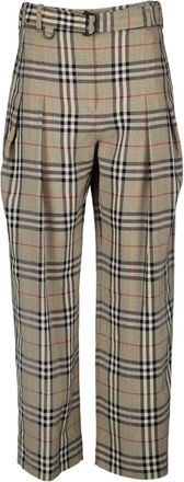 Burberry Pantaloni a quadri con pieghe - Toni neutri