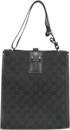 Gucci Pre-owned Shoulder Bags, female, Black, Size: ONE SIZE Pre-owned GG Canvas 110292 Shoulder Bag