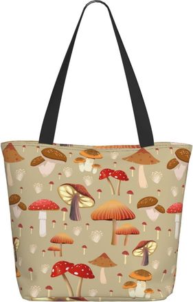 AOOEDM The Various-Mushrooms Ladies Shopping Bag 13x11x7in.The Perfect ValentineS Day Gift.It Is The Best ValentineS Day Gift For Mom, Daughter, Wife,Etc