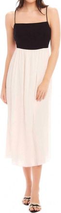 Fifteen Twenty Anetta Contrast Midi Dress In Cream And Black