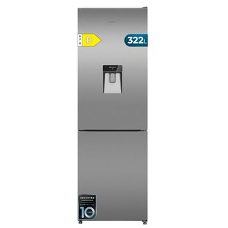 Cecotec Cecotec Frigor&iacute;fico Combi Con Dispensador De Agua 322l Bolero Coolmarket Combi 322i Wd Inox D. 185,5cm De Alto, 59,5cm De Ancho