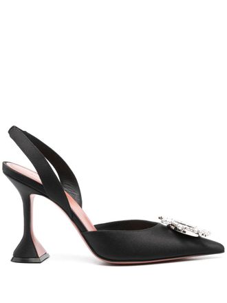 Amina Muaddi Womens With Heel Black