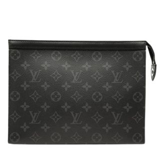 Louis Vuitton Pre-owned Monogram Eclipse Clutch - Heren - Pre-owned - Zwart - Maat: ONE Size Leer