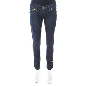 Philipp Plein Philipp Plein Limited Edition Indigo Denim Rockstud Embellished Fitted Jeans