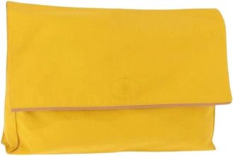 Herm&egrave;s Pre-owned Clutches, female, Yellow, Size: ONE SIZE Pre-owned Clutch Bag