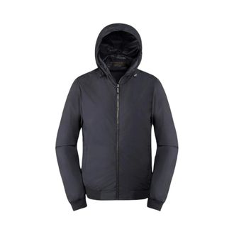 Moorer Winter Jackets, male, Blue, Size: 2XL Dennys Reversible Hoodie