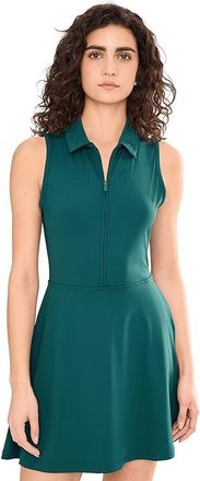 Travis Mathew Moveknit Sleeveless Zip Dress Womens Dress Dark Sea : LG, Elastane/Polyamide