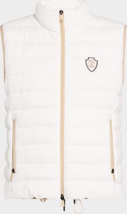 Brunello Cucinelli Piquet Fleece Golf Sportswear Down Vest