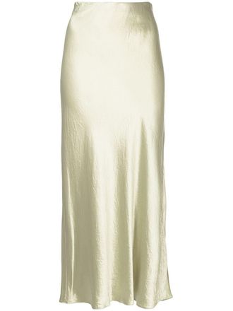 Vince slit-detail slip skirt - Green