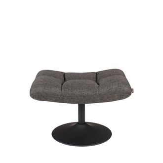 Dutchbone Taburete de terciopelo gris oscuro