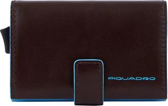 Piquadro Creditcardhouder in metaal - unisex - Portefeuilles - Bruin - ONE Size - Katoen - Accessoires