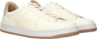 Eleventy Perforated Leather Sneaker - Beige