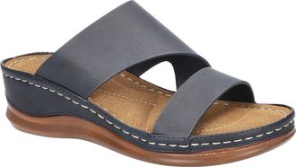 Easy Street Larrain Wedge Slide Sandal in Navy at Nordstrom Rack, Size 9.5