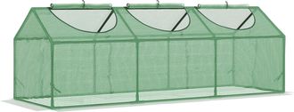 OUTSUNNY Mini Greenhouse Small Plant Grow House w/ 3 Windows for Outdoor | TJ Hughes Blue