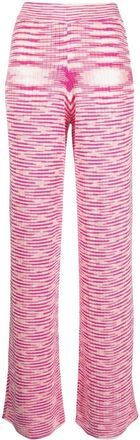 Missoni patterned knitted trousers - women - Polyamide/Viscose - 46 - Pink