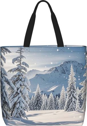 Generic Winter Skiing Women Handbag Reusable Tote Bag Durable Handbags For Beach Travel Casual