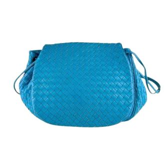 Bottega Veneta Pre-owned Shoulder Bag - Dames - Pre-owned - Blauw - Maat: ONE Size Leer