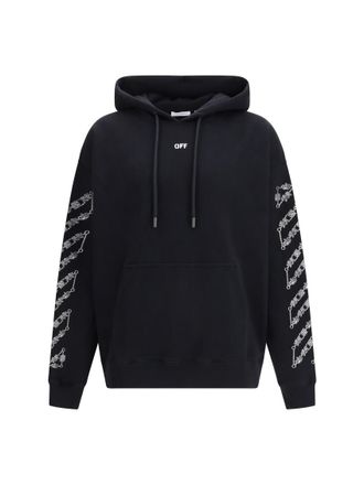 Off-white Black Relaxed Logo Hoodie