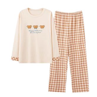 Generic Cotton Pajamas For Women Uk Long Womens Nightwear Pyjamas Set Baggy Womens Pyjamas Nightwear Pajama Pjs Sets Long Sleeve Pyjama For Women Sleeve Ladie