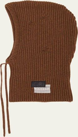 Maison Margiela Drawstring Wool-Blend Knit Hood