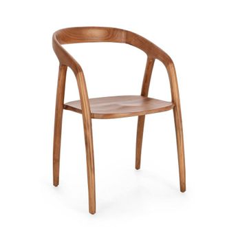 Decorspace Sedia dotty Con Legno Teak, Per Arredo Interno Con Braccioli, 54,5 X 56 X H 76,5 Cm -marrone / Confezione Da 1 Pezzo