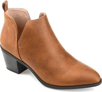 Journee Collection JOURNEE Lola Patterned Ankle Bootie in Brown at Nordstrom Rack, Size 5.5