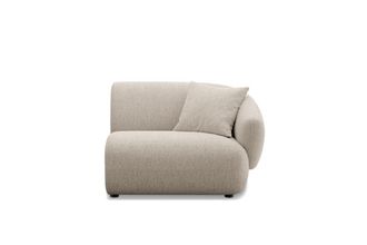 Castlery Auburn Right Arm Sofa Customized, Performance Classic Twill Light Grey, Spill Resistant, Modular for Castlery