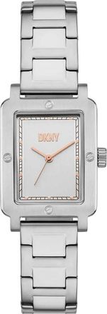 DKNY Womens City Rivet Quartz Stainless Steel Bracelet Watch