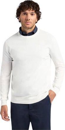 Brooks Brothers Katoenen Trui - Heren - Ronde hals truien - Wit - S - Katoen - Truien & Vesten
