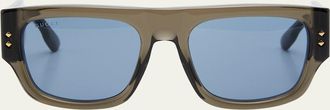 Gucci Mens Oversized Rectangle Sunglasses