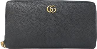 Gucci Black Leather Long Wallet (Bi-Fold) (Pre-Owned)