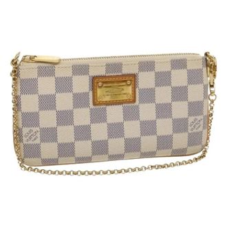 Louis Vuitton Clutch in Tela Pre-owned - - Pre-owned - Donna - Bianco - ONE SIZE