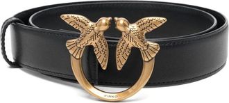 Pinko Pinko, Accessoires, Dames, Zwart, M, Leer, Love Berry H3 Belt