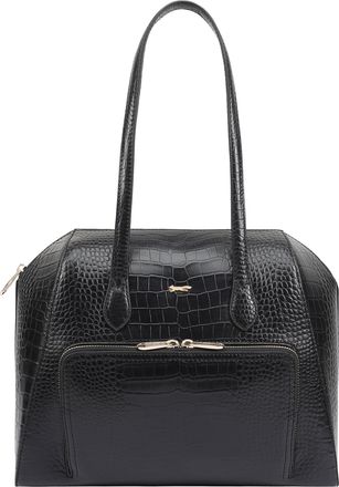 Paul Costelloe Womens Shingo Leather Shoulder Bag - Black - One Size