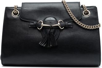Gucci Pre-owned Womens Large Leather Emily Shoulder Bag - Black - One Size