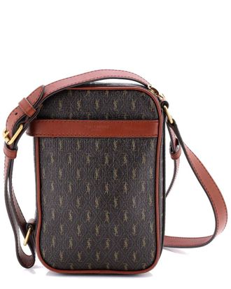 Saint Laurent Le Monogramme Crossbody Pouch Monogram All Over Coated Canvas And Leather Small (Authentic Pre-Loved)