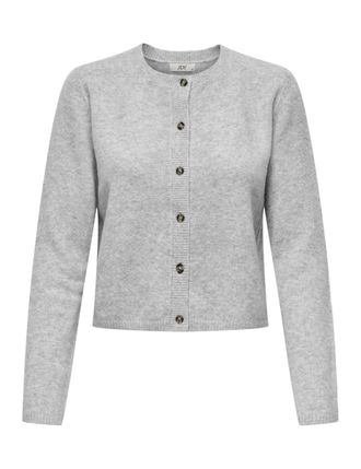 Jacqueline de Yong JdY JDYChloe Life Womens Fine Knitted Jacket Lightweight Cardigan Button Down, Light Grey Mix, XL