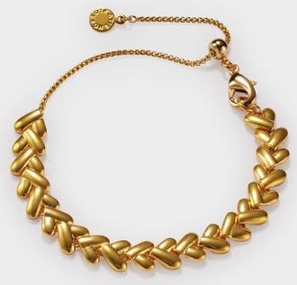 Katie Loxton Heart Link Bracelet in Gold Coated at Nordstrom, Size 7