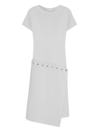 Gloria Coelho asymmetrical-hem midi dress - Grey