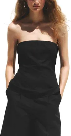 Mango Bandeau Top in Black at Nordstrom, Size X-Small