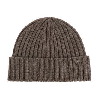 Paul & Shark Wool Cashmere Beanie - Dames - Hoeden - Bruin - ONE Size - Wol - Accessoires