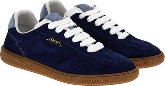 Versace Greca Court Low Top Sneaker in Marine Celeste at Nordstrom, Size 12Us