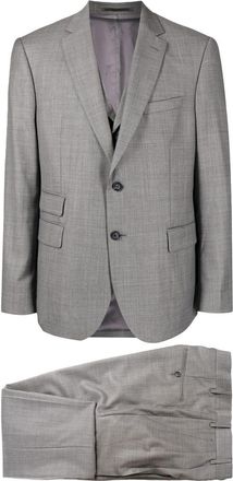N.Peal single-breasted three-piece suit - men - Wool - 44 - Grey