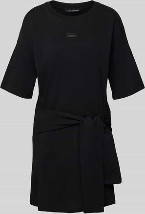 A|X Armani Exchange T-Shirt-Kleid mit Rundhalsausschnitt und 1/2-Arm in Black, Gr&ouml;&szlig;e XL