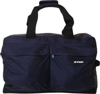 K-Way Rectangular Logo-Print Holdall Bag with Dual Zip Pockets