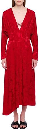 Zadig&Voltaire Rouna Horse Pattern Jacquard Long Sleeve Silk Dress in Love at Nordstrom, Size X-Small