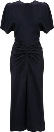 Victoria Beckham Gathered-waist Midi Dress