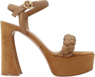 Gianvito Rossi Beige Braided Heels