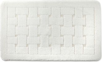 TJ Hughes Orkney - Crosshatch Bath mat in White - TJ Hughes