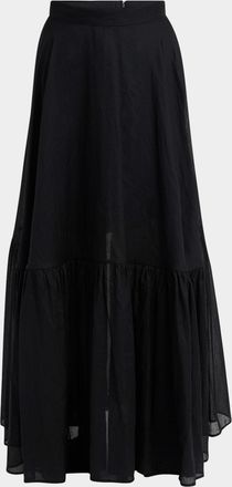 Plan C Tiered Maxi Skirt